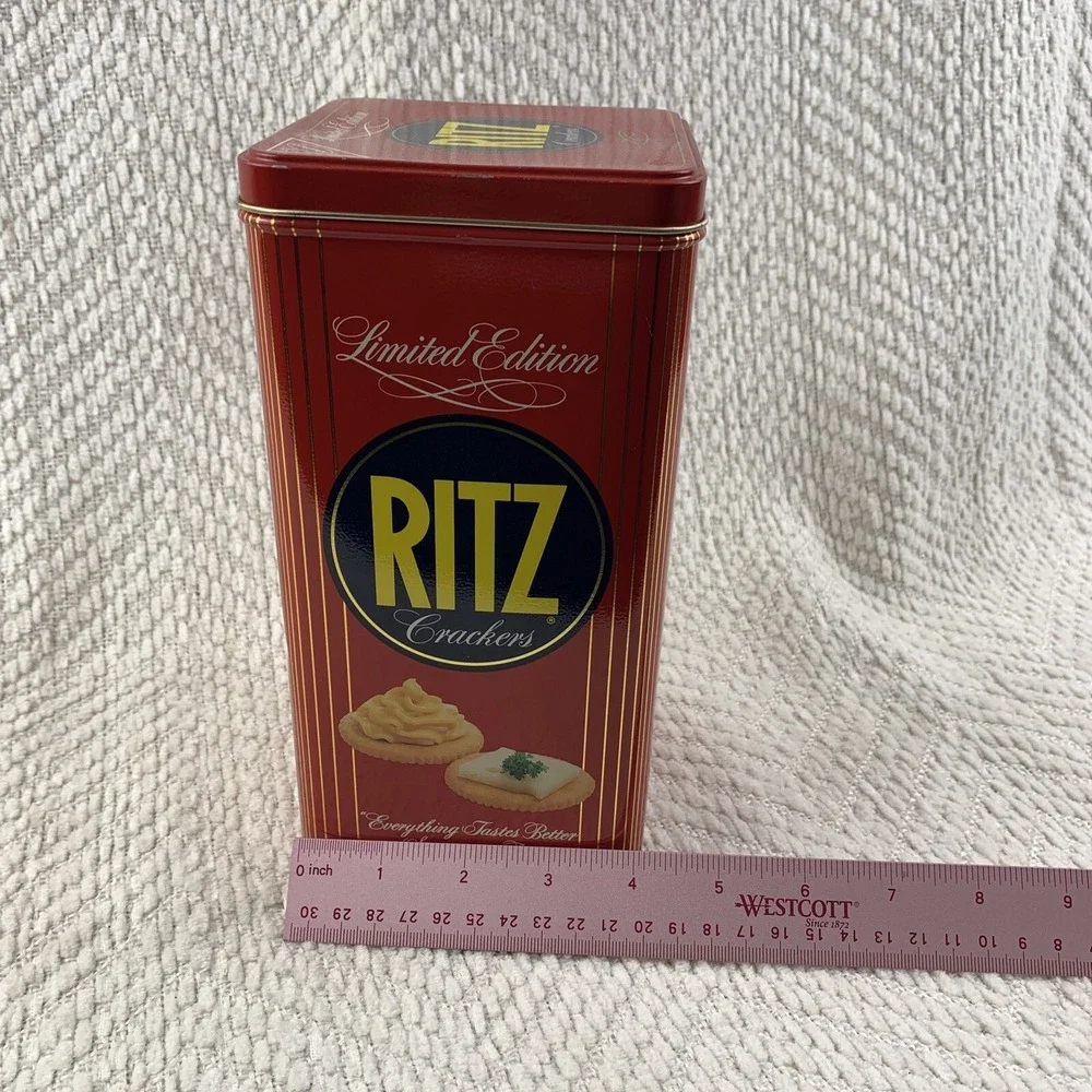 Vintage‎ Ritz Crackers Nabisco Tin Can Limited Edition 1986